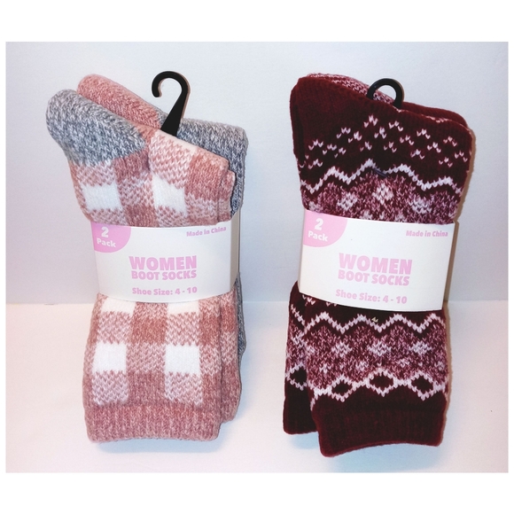 2- 2 Pack Women‎ Boot Socks - Picture 1 of 3